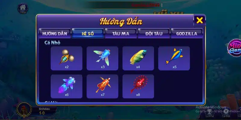 Mục tiêu và điểm thưởng trong game